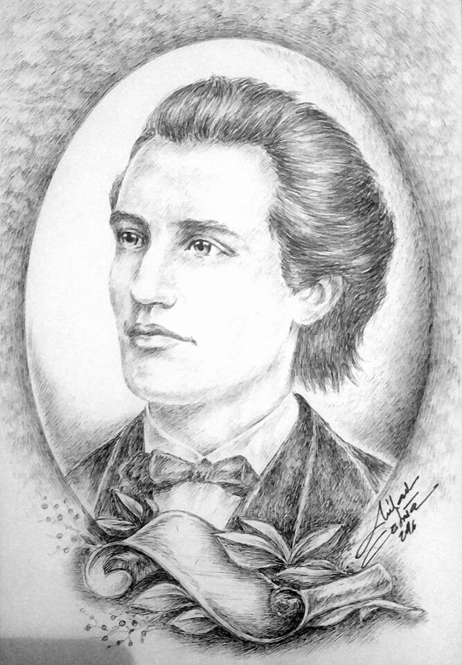 Mihai Eminescu Desen Grafic Alexandra Mihalache